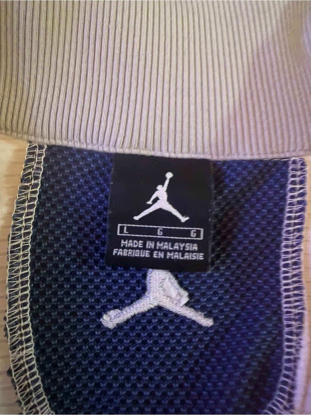 Jordan White & Navy Lightweight Full-Zip Jacket